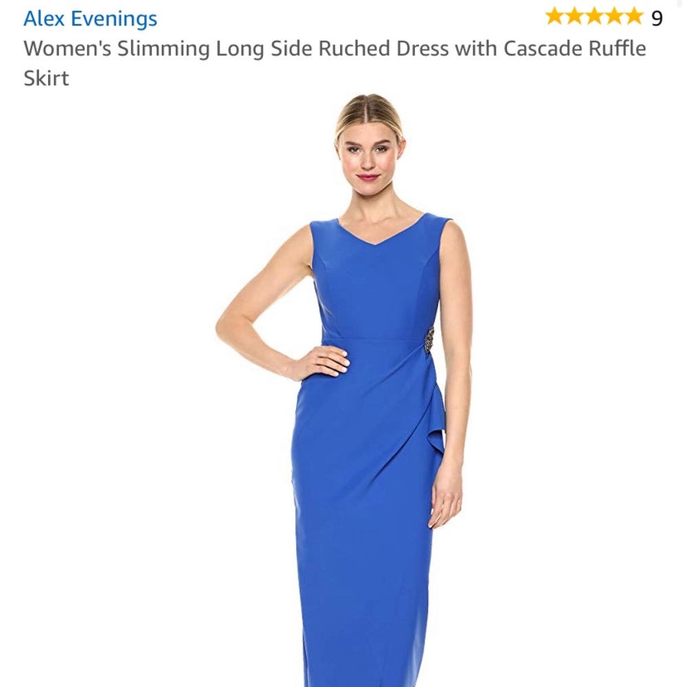 Alex Evenings Royal Blue Fitted Gown Size 12